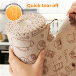 HASTHIP® 1 Roll Microfiber Cleaning Cloth Roll Towels Washable Ultra Absorbent Rags Drying Cloth Rags for Kitchen Home Bar, 20 Sheet Per Roll, 25x25cm