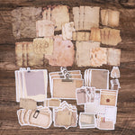 HASTHIP Vintage Scrapbook Materials for Journals with 90 pcs Aged Paper Stickers | Retro DIY Crafts