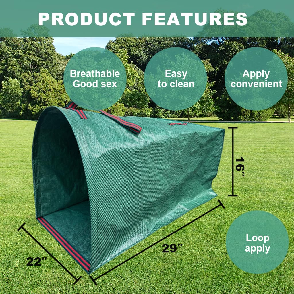 HASTHIP Garden Waste Bag for Leaf Collecting featuring 200L Capacity and Dustpan Shape | Reusable PP