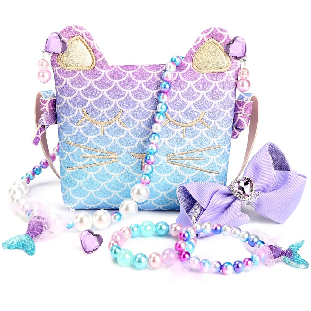 HASTHIP® Monedero para niñas pequeñas, joyas, juegos de simulación