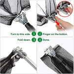 Proberos Foldable 66 inch Telescopic Portable Fishing Landing Net with Aluminum Alloy Handle Suitable for Fish Under Two Kilograms Fishing Net for Pond Fish Net with Fish Rod