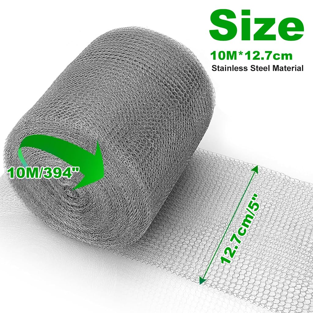 HASTHIP Stainless Steel Woven Wire Mesh for Fencing and Screening 12.7cm x 10m | Cuttable Fine Net