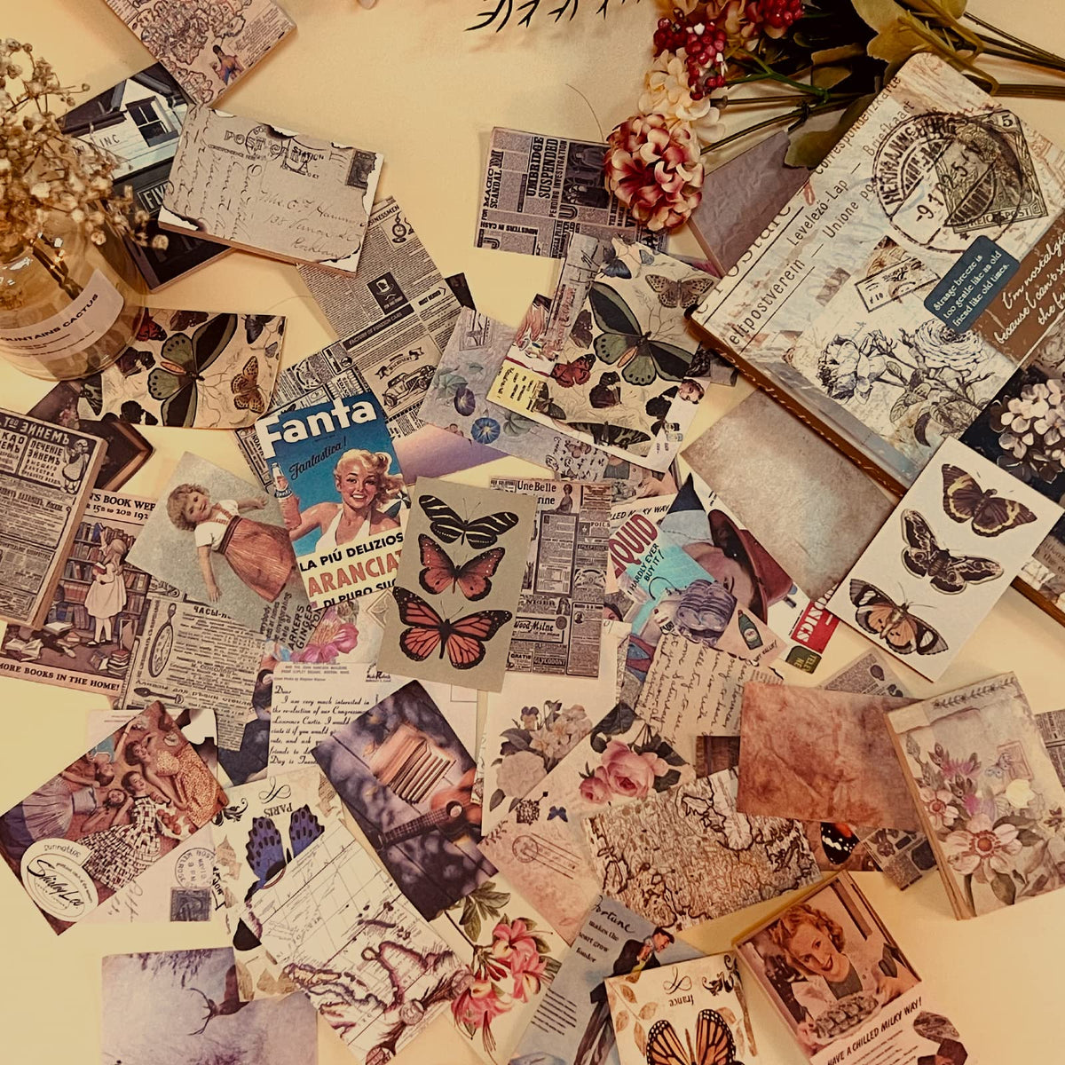 HASTHIP Vintage Scrapbooking Paper Set for DIY Crafts with 480 Sheets and 8 Unique Themes