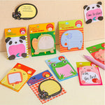 HASTHIP® 24 Pack Sticky Notes Cute 8 Cartoon Patterns Set for Party Bags Animal Designs Bag Fillers for Kids Pad for Students Office Staffs 3 PCS