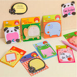 HASTHIP Sticky Notes for School and Office featuring 24 Packs 8 Cartoon Animal Designs | Self-Adhesive Removable Pads for Kids and Adults