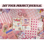 HASTHIP Scrapbook Stickers Kit for Journals and Planners with 346 pcs A6 Grid Notebook | Vintage Papers and Washi Tapes for DIY Crafts