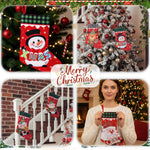 HASTHIP Christmas Stockings Set for Tree and Home Decor with 4 Designs | Santa Reindeer Snowman Style