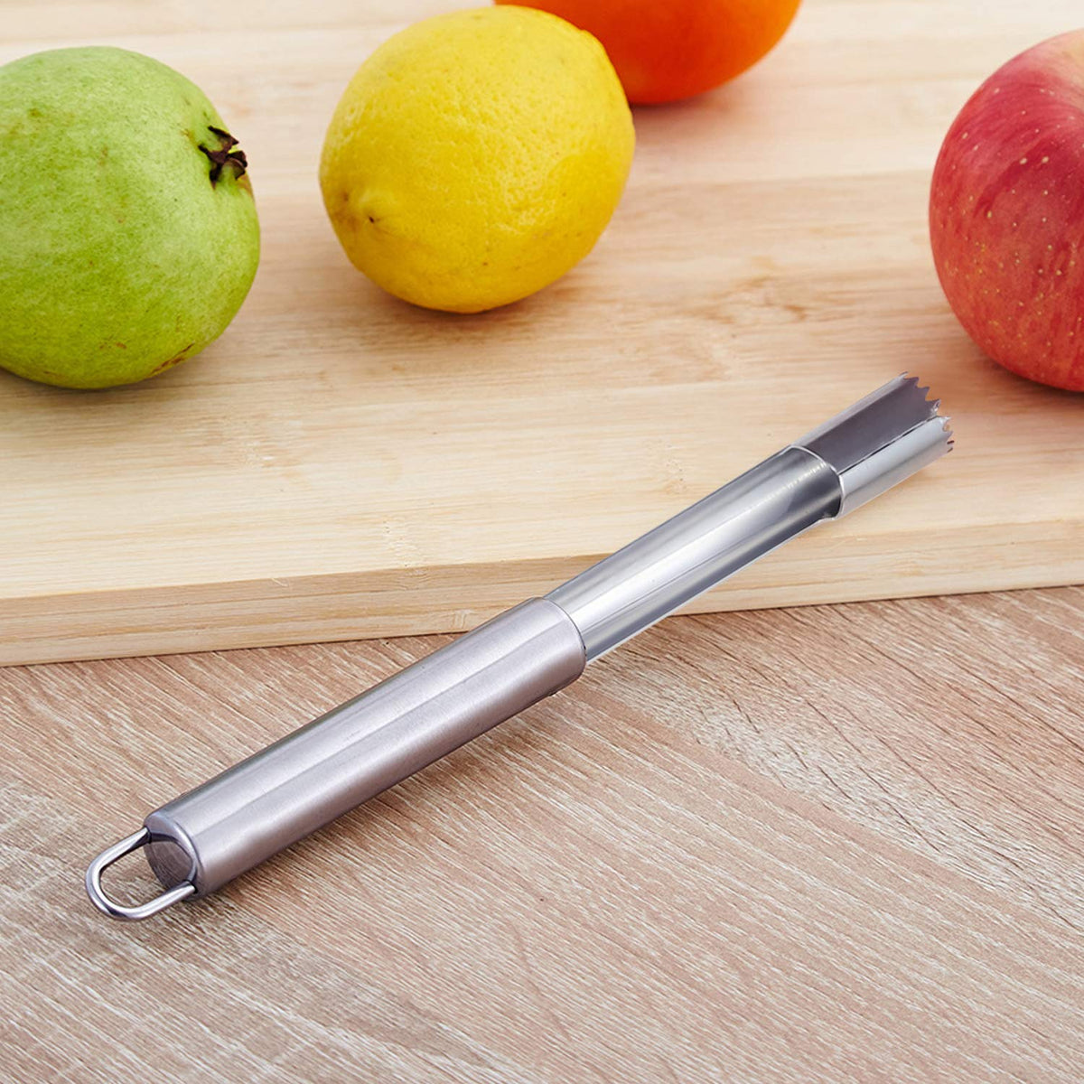HASTHIP Corer and Pitter Set for Fruits and Vegetables with 11 cm Spiral Serrated Blade | 6 Pieces Stainless Steel Tools with Ergonomic Handles