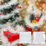HASTHIP Christmas Tinsel Garland for Holiday Decor with 16.4ft Metallic Shine White