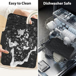 HASTHIP® Foldable Silicone Slope Drain Pad, Tableware Insulation and Anti Slip Mat, Black