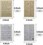 HASTHIP Scrapbook Decorative Materials for Journals and Crafts featuring 114 pcs Vintage Paper Pack | Gold Ephemera Pages 4.5 x 7 in