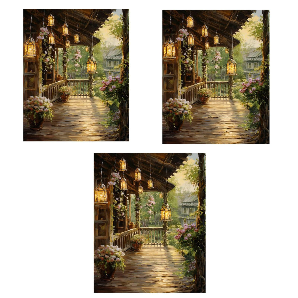 HASTHIP Paint by Numbers Kit for Adults with Acrylic Paints and Brushes 40 x 50 cm | Countryside Hallway DIY Canvas Art