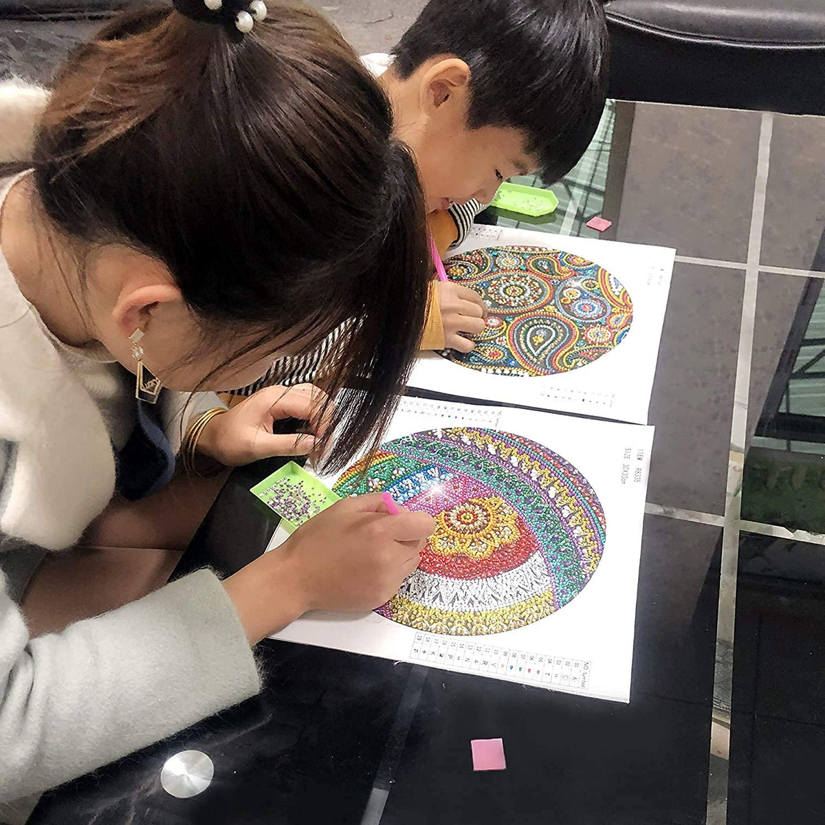 HASTHIP 5D Diamond Painting DIY Peacock for Home Décor with Cross Stitch Craft 32×45 Cm