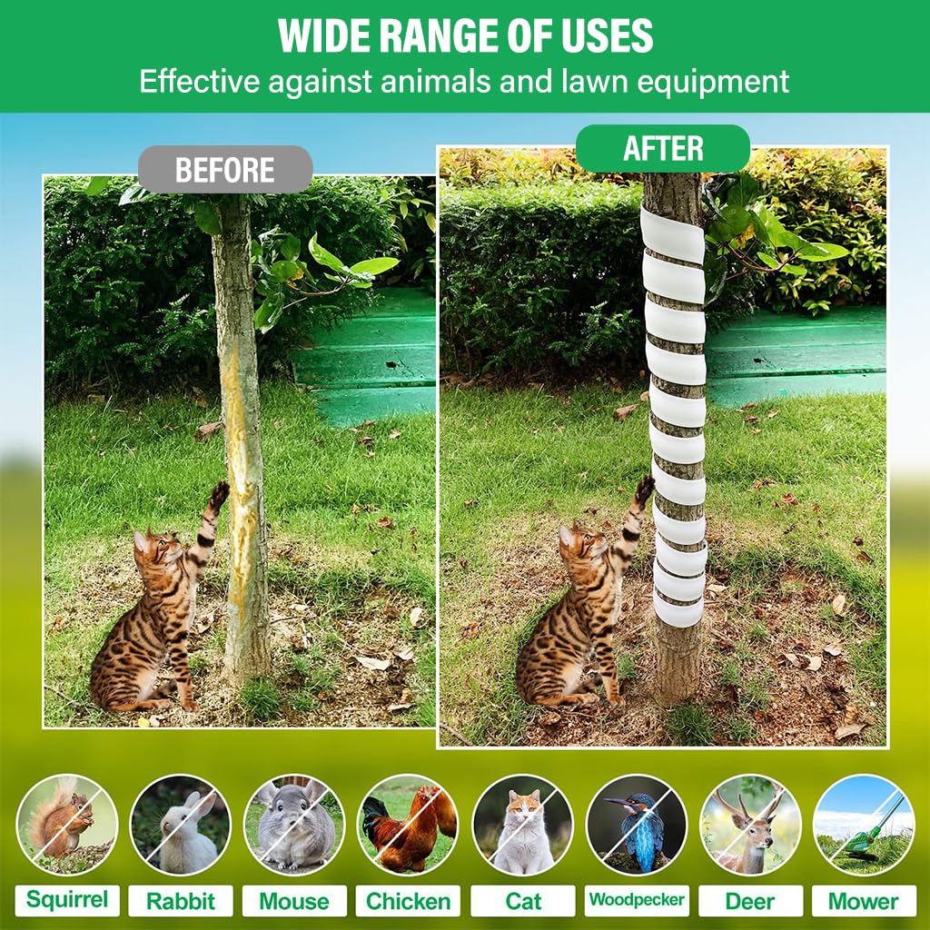 HASTHIP Tree Trunk Protector for Saplings with 40 cm Spiral Tube Design | Plastic Guard for Bark Protection