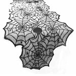 HASTHIP® Halloween Table Runner Decoration, Lace Embroidery Table Runners with Black Spider Web 72 x 18 Inch for Halloween Dinner
