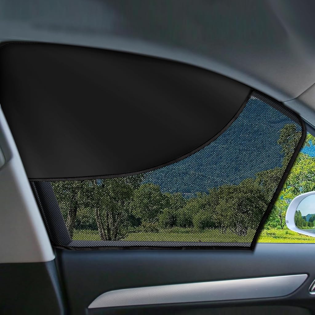 HASTHIP® 2 PCS Car Window Shades,Magnetic Double Layer Car Side Window Sun