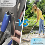 HASTHIP® Stainless Steel Wire Bristle Scrub Brush, Assembly Stainless Steel Rod, 30cm Wide Heavy Duty Floor Cleaning Brush for Tough Dirt, Grout, and Outdoor Surfaces