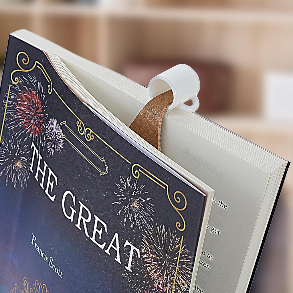 HASTHIP® Coffee Mug Design Bookmark Set - 3 Unique Spilled-Themed Reading Accessories
