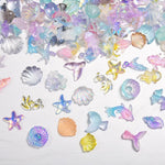 HASTHIP® 50pcs Ocean Series Nails Charms 3D Resin Nail Art Supplies