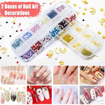 MAYCREATE® 3D Nail Art Stamping Kit, 3D Nail Art Tools with Pen & Brush Painting Polish Design Kit Nail Art Stickers Nail Foil Tape Strips and Nails Art Rhinestones