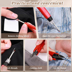 HASTHIP Embroidery Sewing Kit for Crafting with 2 LED Seam Rippers and Trimming Scissors | Stainless Steel Blades for Women