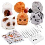 HASTHIP® Kit de Fieltro con Aguja para Principiantes,Set de Inicio Completo con Lana,Agujas Almohadilla y Herramientas Ideal para Manualidades Animales Fieltro y Regalos Creativos