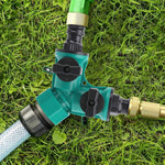 HASTHIP Splitter 2 Way for Garden Irrigation with Separate Valve Switch and ABS Body | Fits 1/2 inch Tap Connectors