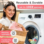 HASTHIP® 30-Count Reusable Kitchen Cleaning Cloths 8.8'' Square Dishcloth, Pre-Cut Polyester Wash Cloths for Dishwashing, Wiping & General Cleaning, Pink