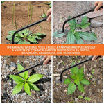HASTHIP Weeder Hand Tool for Lawn and Garden with 15.7 in Steel 6 Claws | Rubberized Handle
