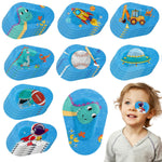 HASTHIP® 40 Parches Oculares Infantiles con Diseño de Dibujos Animados, Algodón Transpirable y Suave, Adhesivo para Ojo Perezoso Ambliopía Estrabismo, Recuperación Postoperatoria 3x2 Pulgada