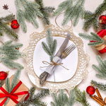 HASTHIP Christmas Tree Ornaments for Home Décor featuring 60pcs 10.24in Snow Dusted Pine Branches