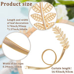 HASTHIP Curtain Tiebacks 2 Pack for Living Room and Bedroom featuring Adjustable Alloy Straps in Gold