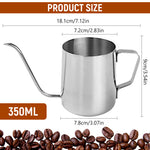 HASTHIP® Coffee Hand Brewer,Coffee Tea Pot 12.3OZ Hanging Ear Hand Blunt Long Narrow Drip