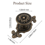 HASTHIP 2-Piece Mushroom Cabinet Knobs in Zinc Alloy with Antique Brass Backplates