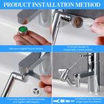 HASTHIP® Pivoting Faucet Extender Sink Aerator with Retractable Arm Multi Angle Flexible Faucet Attachment Universal Extender for Kitchen, Bathroom