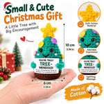 HASTHIP Handmade Cotton Crochet Christmas Tree Figurine with Treemendous Message Card Gift for Teachers