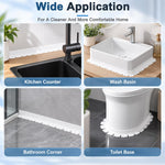 HASTHIP 1.5m PVC Bathroom Gap Sealing Tape with 90-Degree Crease and Acrylic Adhesive