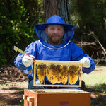 HASTHIP Beekeeping Suit Top with Detachable Veil and Elastic Cuffs for Outdoor Work