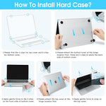 HASTHIP® Laptop Case for MacBook Air M2 A2681/M3 A3113 13.6 inch Sparkling Transparent Laptop Case Fashion Cover Transparent Laptop Case Cover Compatible with MacBook Air13.6 A2681/A3113