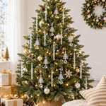 HASTHIP 24-Piece Acrylic Icicle Christmas Tree Ornaments with Three Winter Styles and Lanyards