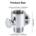 HASTHIP Push-Button Shower Shut-Off Valve with Rotary Flow Control and G1/2 Threads