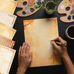 HASTHIP 40-Sheet Vintage Floral Writing Paper with 8 Designs for Letters and Creative Crafts