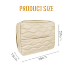 HASTHIP® Car Tissue Holder Box Fashion PU Car Tissue Paper Holder for Headrest Backseat Waterproof Car Tissue Paper Holder Tissue Box with Zipper Closure, 29x21.5x7.5cm, Beige Color
