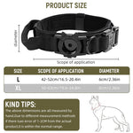 HASTHIP® Tactical AirTag Dog Collar, Heavy Duty Dog Collar, Adjustable GPS