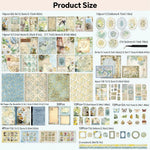HASTHIP Vintage Wonderland Scrapbooking Kit with A6 Journal, Stickers, Papers and Tweezers