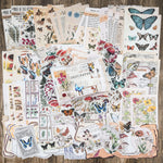 HASTHIP Vintage Journal Supplies Pack for Scrapbooking and Art Journaling | 200 pcs Reusable Paper and Washi Stickers