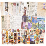 HASTHIP Paper 200pcs Scrapbook Supplies for Art Journaling and DIY Album | Vintage Beige Stickers