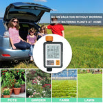 HASTHIP® Drip Irrigation Timer for Garden Farm, Programmable Automatic Watering System, Waterproof Digital Timer for Lawns Yellow 2PCS