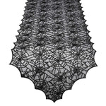 HASTHIP® Halloween Table Runner - Table Cover with Spider Web Lace Festival Runner Halloween Decoration for Parties & Gatherings,100% Polyester,18 X 72 Inch-Black