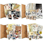 HASTHIP Scrapbooking Stickers for DIY Journaling and Diary Decoration featuring 120 Pieces Washi Paper Retro Designs